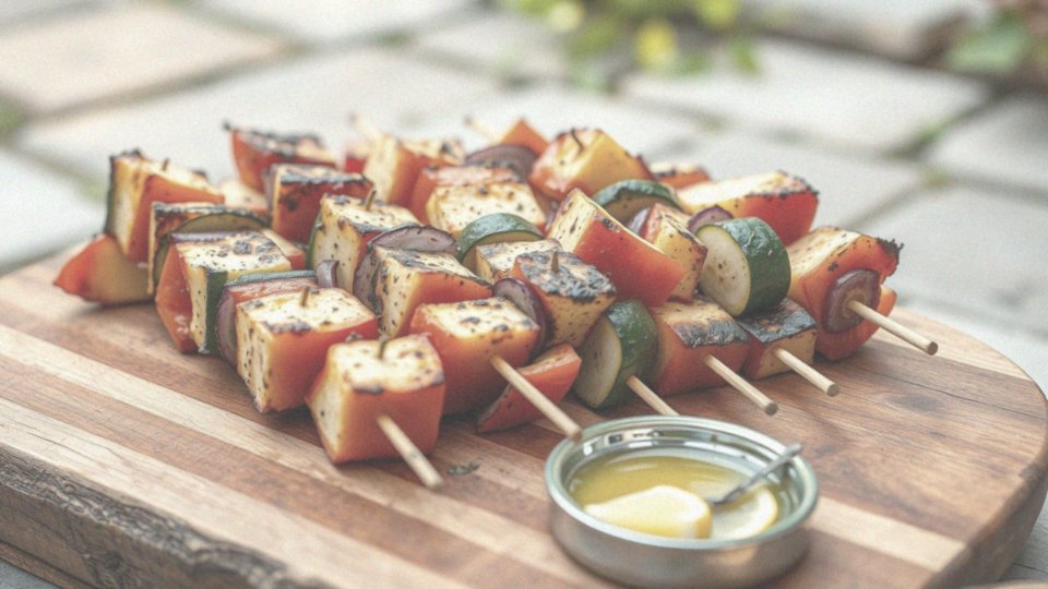 Jak przygotować szaszłyki z grillowanym serem halloumi?