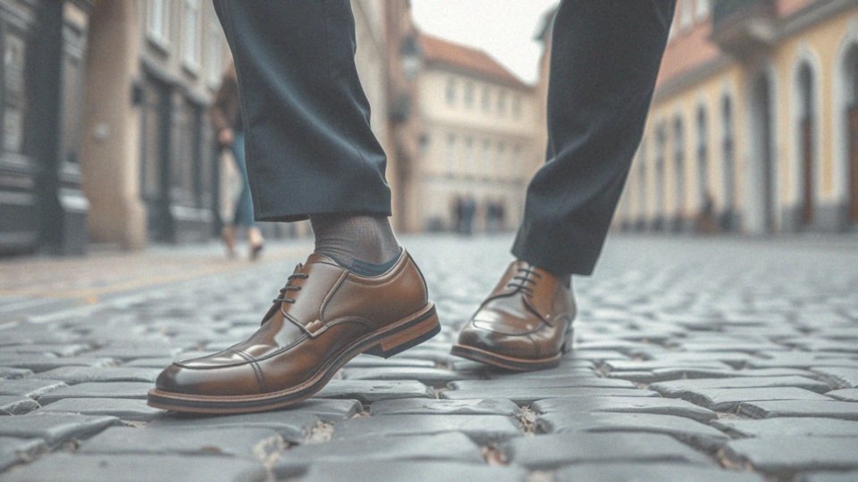 Jak brązowe buty wpływają na stylizację z granatowym garniturem?